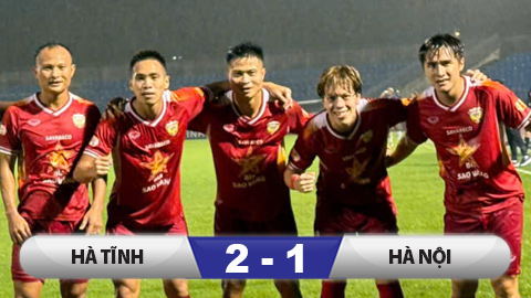 Kết quả Hà Tĩnh 2–1 Hà Nội: Chủ nhà ngắt mạch không thắng